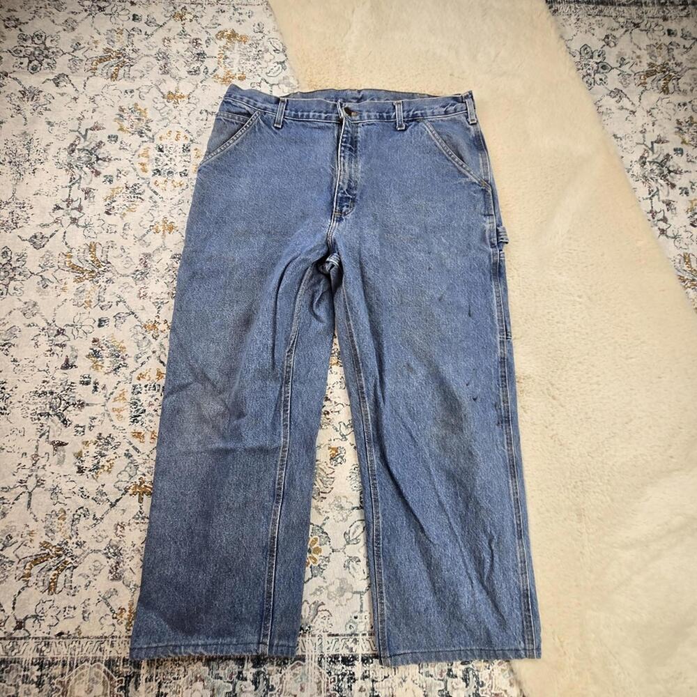 Carhartt Men's Denim Carpenter Utility Jeans Dungaree Fit Size 38x30 B237 STW